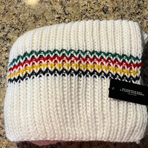 NWT HBC (Hudson’s Bay Co) Multistripe Hand-Knit Scarf